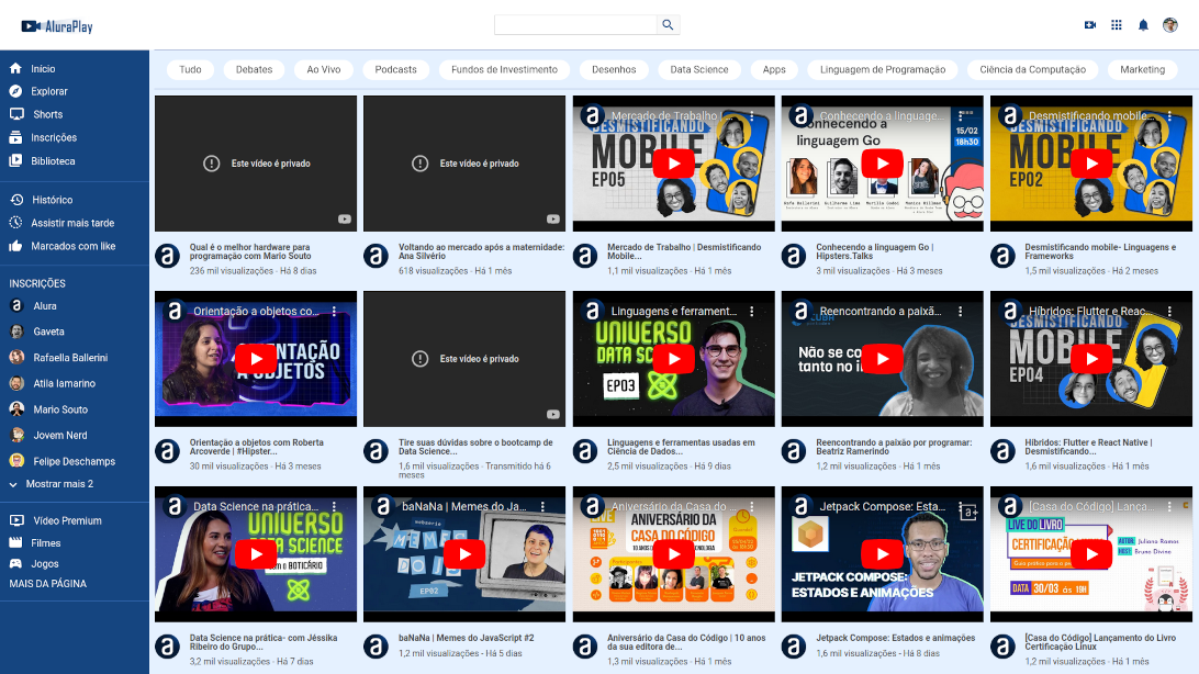 imagem da interface do sistema psicotech
